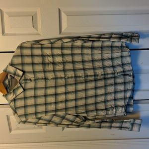 Toad&Co Men's Button Up Small White/Grey